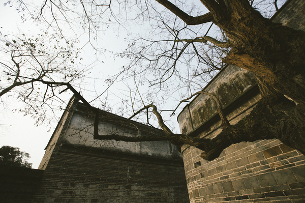 米黃砂巖，古鎮(zhèn)一角